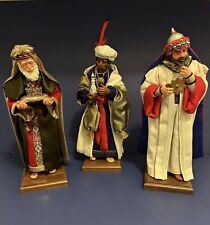 3 Simpich Character Dolls Nativity Three Kings Wisemen Simpich Doll Handmade USA picture