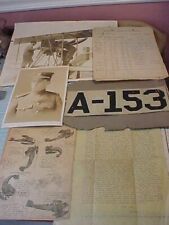 RARE WWI TAIL NUMBER FABRIC FROM USN EXPERIMENTAL AIRCRAFT 1917 W/ PILOT ARCHIVE picture