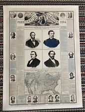 1864 Lincoln - Johnson McLellan -Pendleton Presidential Campaign Poster picture