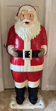 Rare 1963 5 Foot L.A. GOODMAN Lighted SANTA CLAUS Blow Mold Store Display picture