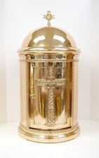 Large Vintage Bronze Church Tabernacle with Key  29