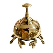 Ornate Brass Bell Antique Style Crab Table Desk Reception Hotel Decor Gift picture