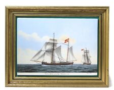 Denmark Antique Painting a Sailboat Made On Porcelain. Bing & Grondahl picture