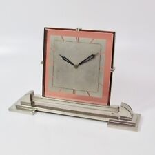 Omega clock vintage Art Deco 8 Day Amethyst Glass & Nickle *Uber Rare* picture