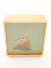 Omega Table clock with 8 days movement FISHER hand painted by Jean-Pierre Mathey picture
