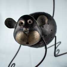 Long Tail Rat Mouse Antique Cast Metal  Candle Holder Size 15