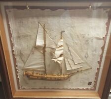 USS Enterprise from 1799 Model Ship in a shadowbox frame picture