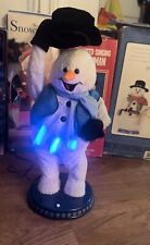 Gemmy Snow Miser Animated Snowman Singing Spinning Snowflake 2002 w/Leg Video picture