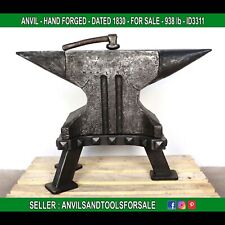 ANVIL - HAND FORGED - DATED 1830 - 938 lb - ID3311 picture