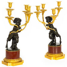 Fine Pair of Henry Dasson Four-Light Candelabra after Clodion circa 1895 picture