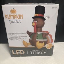 Gemmy Lighted Thanksgiving turkey air blown inflatable indoor outdoor yard decor picture