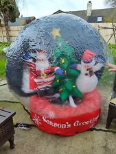 AIRBLOWN INFLATABLE GEMMY 6 Ft SNOWMAN CHRISTMAS TREE SNOW GLOBE 2005 picture