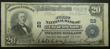 1902 $20 Twenty Dollars CITY OF NEW YORK First National Bank Note PLAIN BACK picture