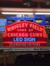 Wrigley Field Chicago CUBS SIGN. Heavy 0.80 neon ART DISPLAY . HUGE 42