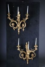 Pair Size Bronze Appliquen/Wall Light After Henry Desson 20.Jhd F-Sam-320 picture