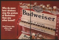 1970 BUDWEISER Beer - BUDWEISER PIANO - King of Beers -  2 Page VINTAGE AD picture