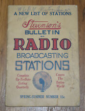 Vintage 1927 Stevensons Bulletin of Radio Broadcasting Stations Booklet Pamphlet picture