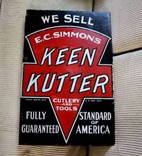 1920's Keen Kutter porcelain flange display sign, very old and good condition ** picture