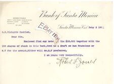 1902 BANK of SANTA MONICA CALIFORNIA Robert Jones KELLER LESTER GORHAM HAMILTON picture
