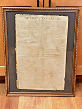 United States Gazette for the Country Newspaper Page January 1807 Framed Matted picture