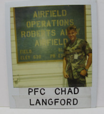 ARMY PFC Chad Langford POLAROID PHOTO Airfield Operations Camp Roberts CA picture