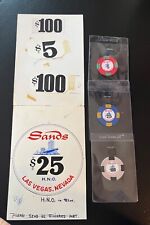 INCREDIBLE SANDS CASINO CHIP ORIGINAL ART USED FOR HUGHES 1972 ONE OF A KIND     picture