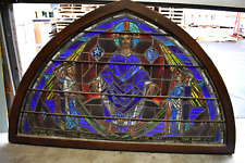 Nice Antique Church Stained Glass Window, Jesus with Followers (BB1) chalice co picture