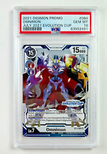 Digimon Card Game BT1-084 Omnimon SR Evolution Cup July 2021 Promo Trophy PSA 10 picture