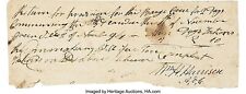 President William Henry Harrison Superb Signed Document, November, 1794 One Page picture