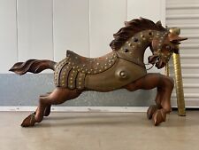 🔥 Fine Antique Old American Folk Art Wood Carved Carousel Horse - WOW picture