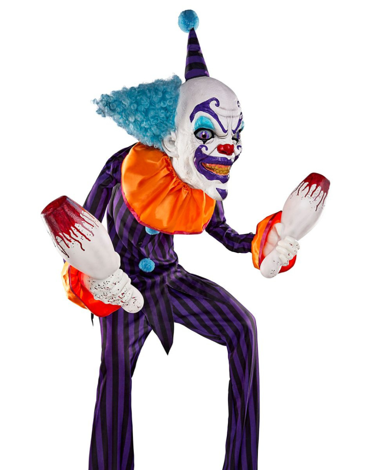 Spirit Halloween 8FT Scary Clown Stilts Animatronic Head Turning Prop, NIB 2023
