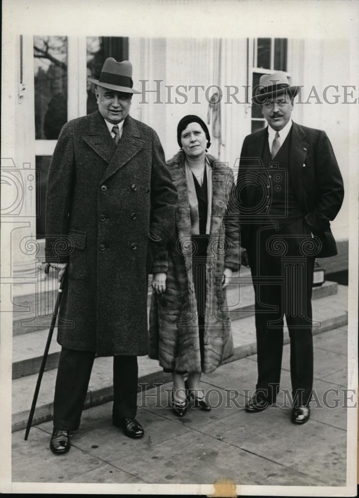 1931 Press Photo Washington DC, White House,E M Wallace And Robert L Bacon.