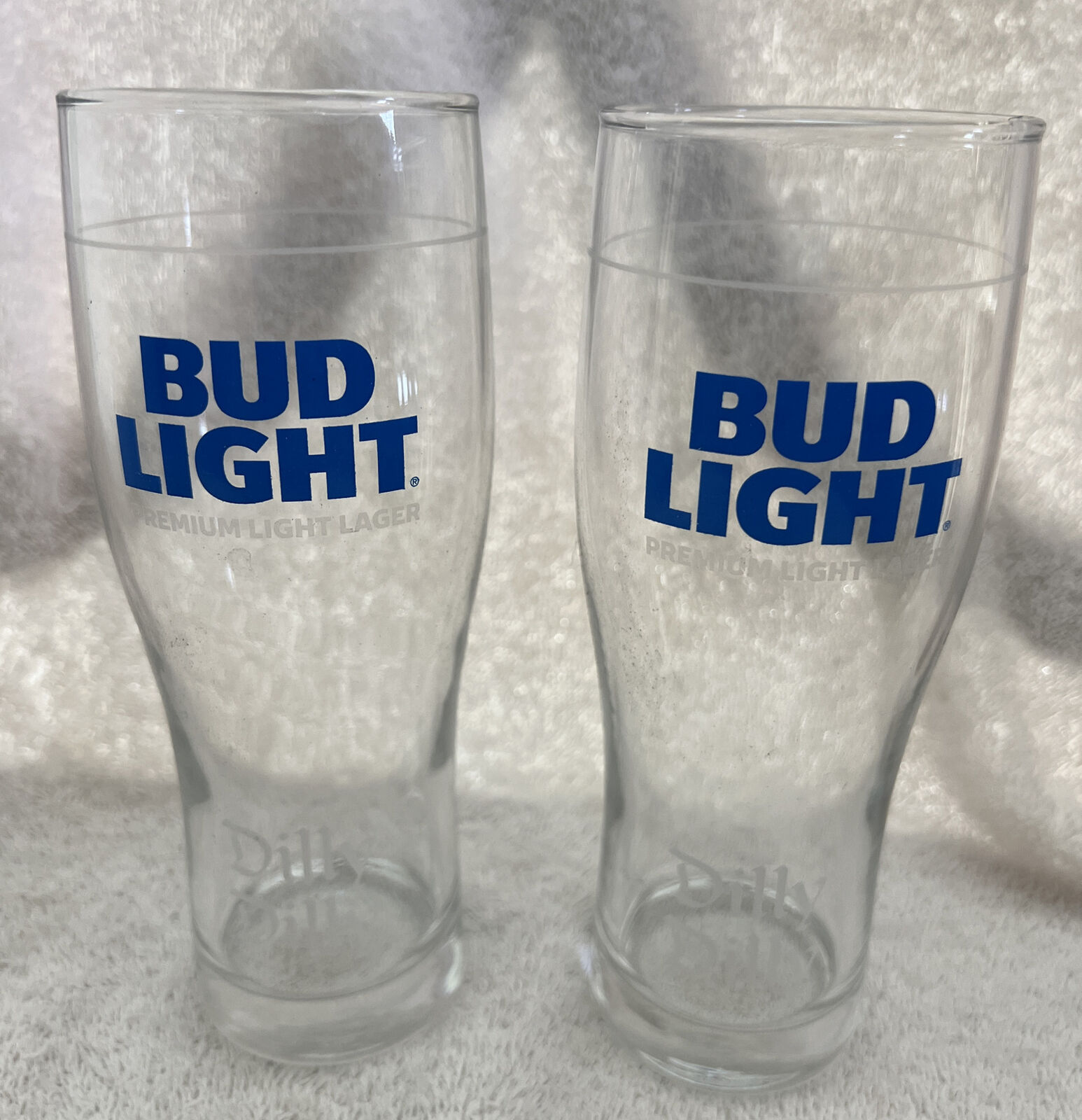 Bud Light Dilly Dilly 16oz Beer Glass Set Of 2 