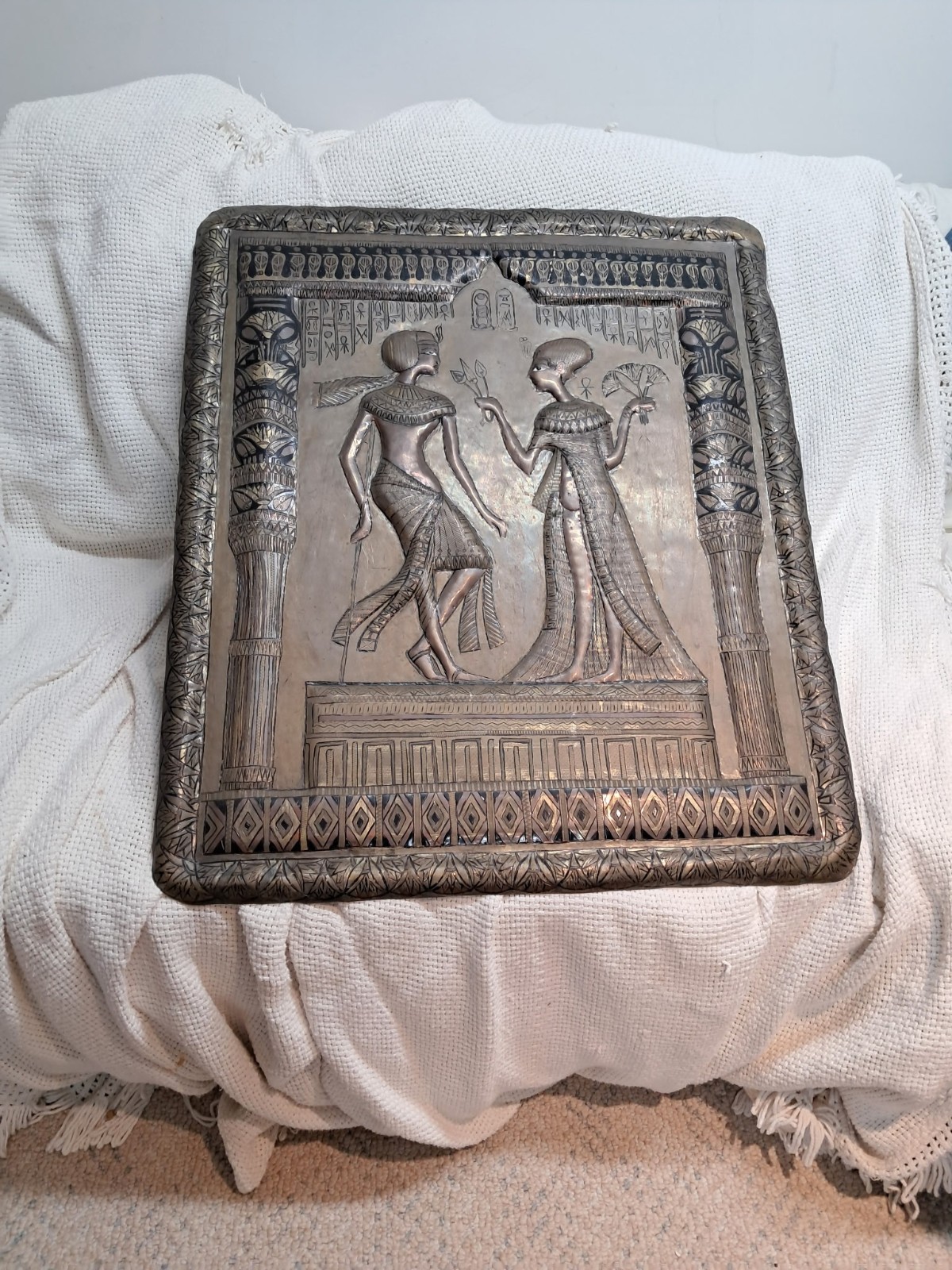 Stunning 15lb Solid Copper 3-D King Tut Precisely Detailed 31-1/2