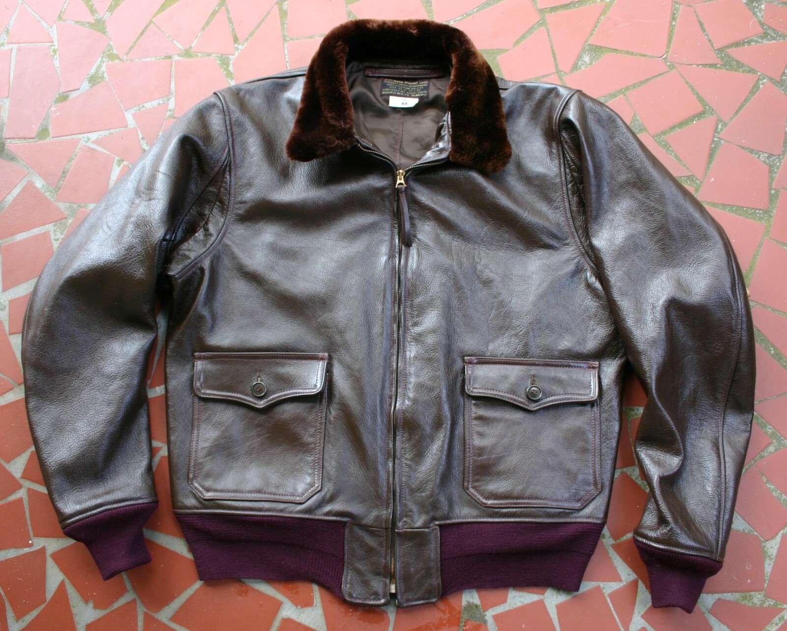 MONARCH USN WW-2 AN-J-3A  WW-2 MODEL LEATHER FLIGHT JACKET  BUILD