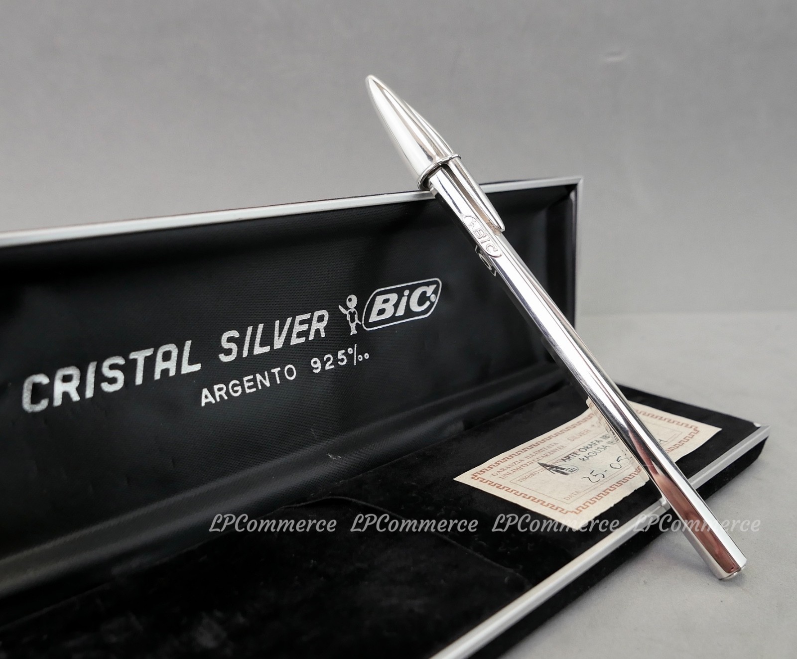Bic Pen Solid Silver 925% Ballpoint Silver Solid Box Vintage Design 1994 Bic Pen Solid Silver 925% Ballpoint Silver Solid Box Vintage Design 1994