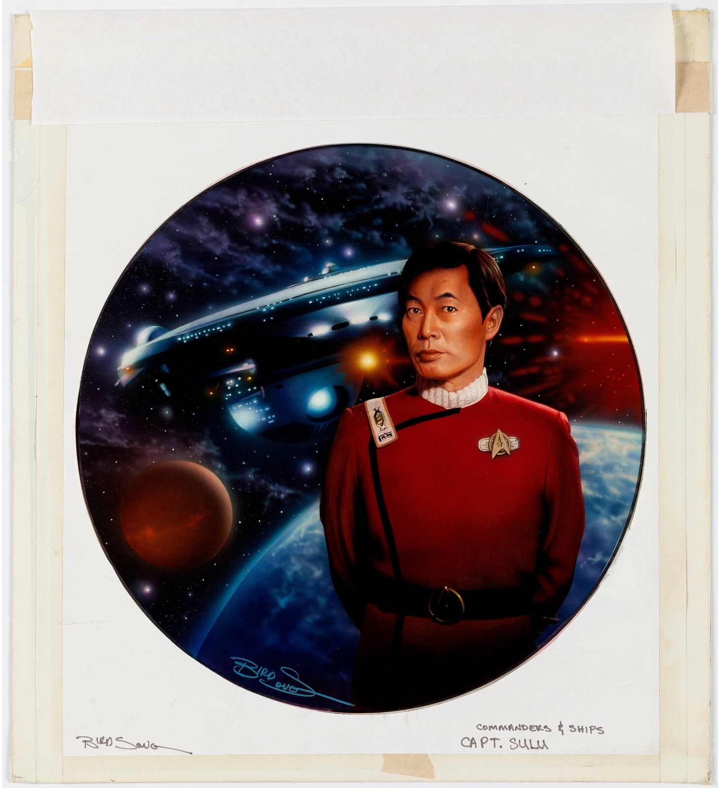 Star Trek Plate 1996 Original Art Keith Birdsong Hamilton Mint SULU George Takei Star Trek Plate 1996 Original Art Keith Birdsong Hamilton Mint SULU George Takei