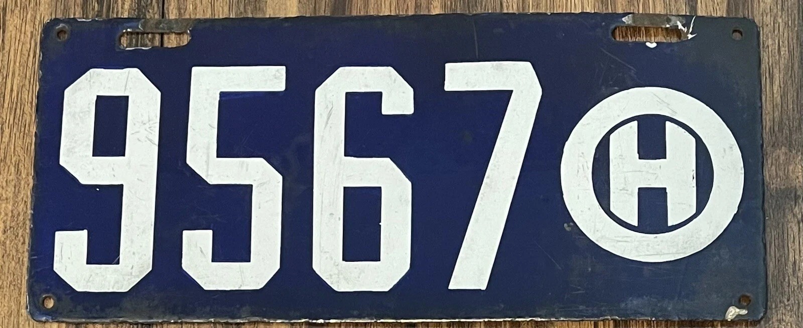 1908 Ohio License Plate Porcelain # 9567 First Year Of Issue *ALL ORIGINAL* 1908 Ohio License Plate Porcelain # 9567 First Year Of Issue *ALL ORIGINAL*