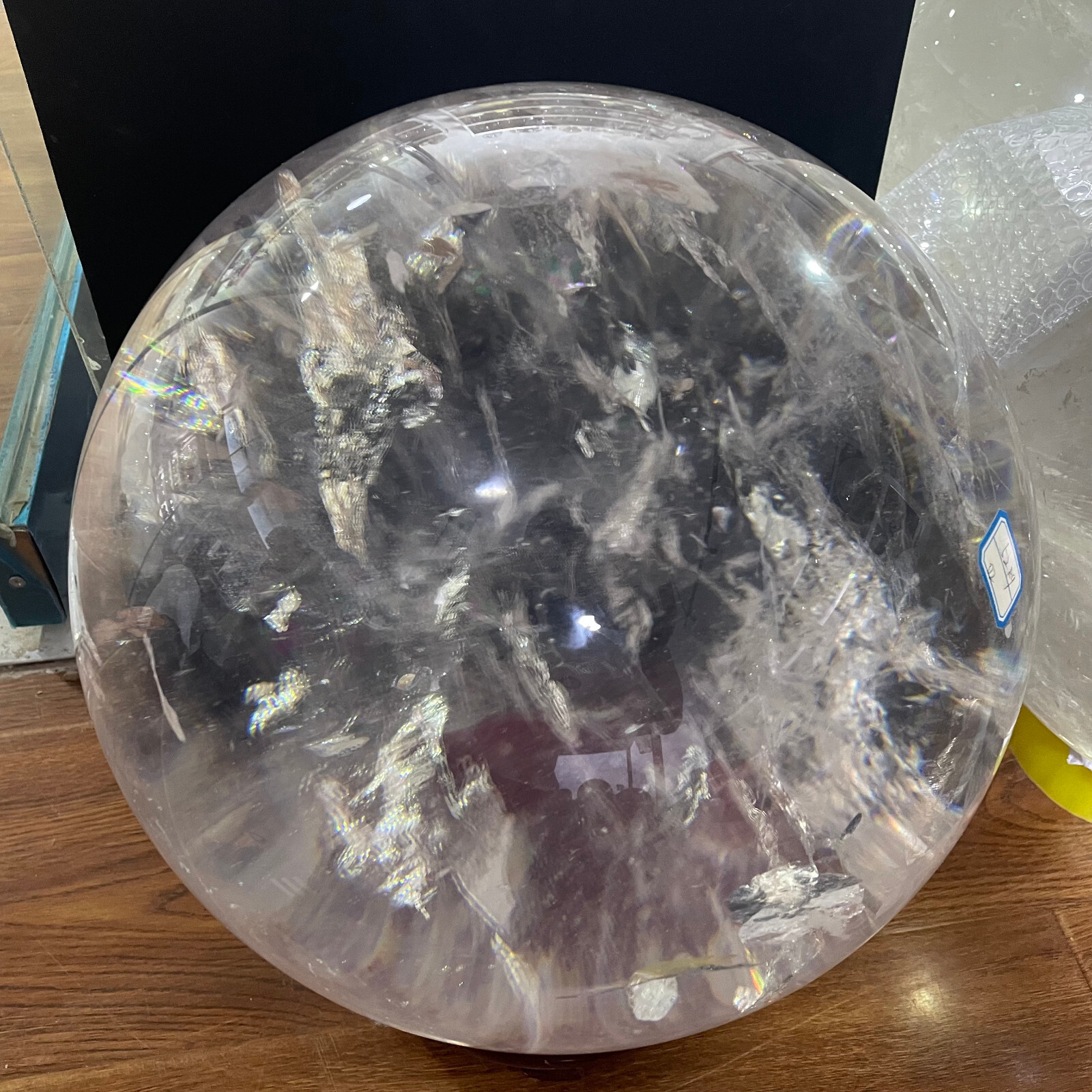 114.4LB A+ Natural Rainbow clear Quartz Sphere Crystal Ball Healing 114.4LB A+ Natural Rainbow clear Quartz Sphere Crystal Ball Healing