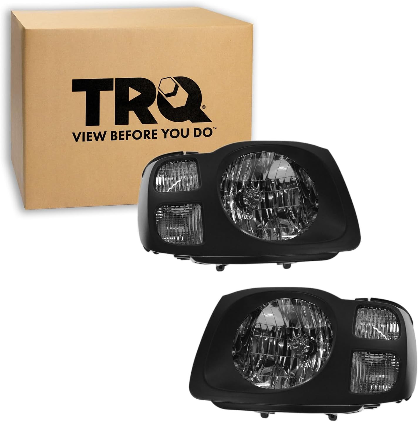 Headlight Assembly Set NI2502147 NI2503147 Compatible with 2002-2004 Nissan Xter