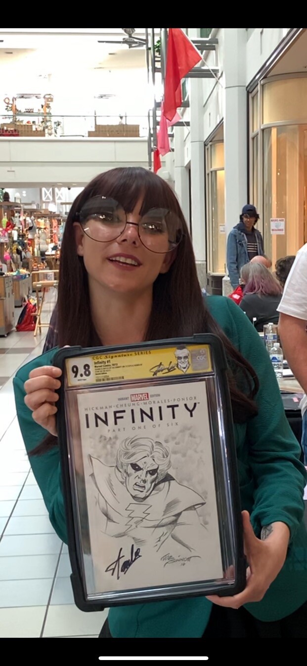 Infinity 1# cgc 9.8 Adam Warlock sketched by Joe Sinnott and Signed By Stan Lee Infinity 1# cgc 9.8 Adam Warlock sketched by Joe Sinnott and Signed By Stan Lee