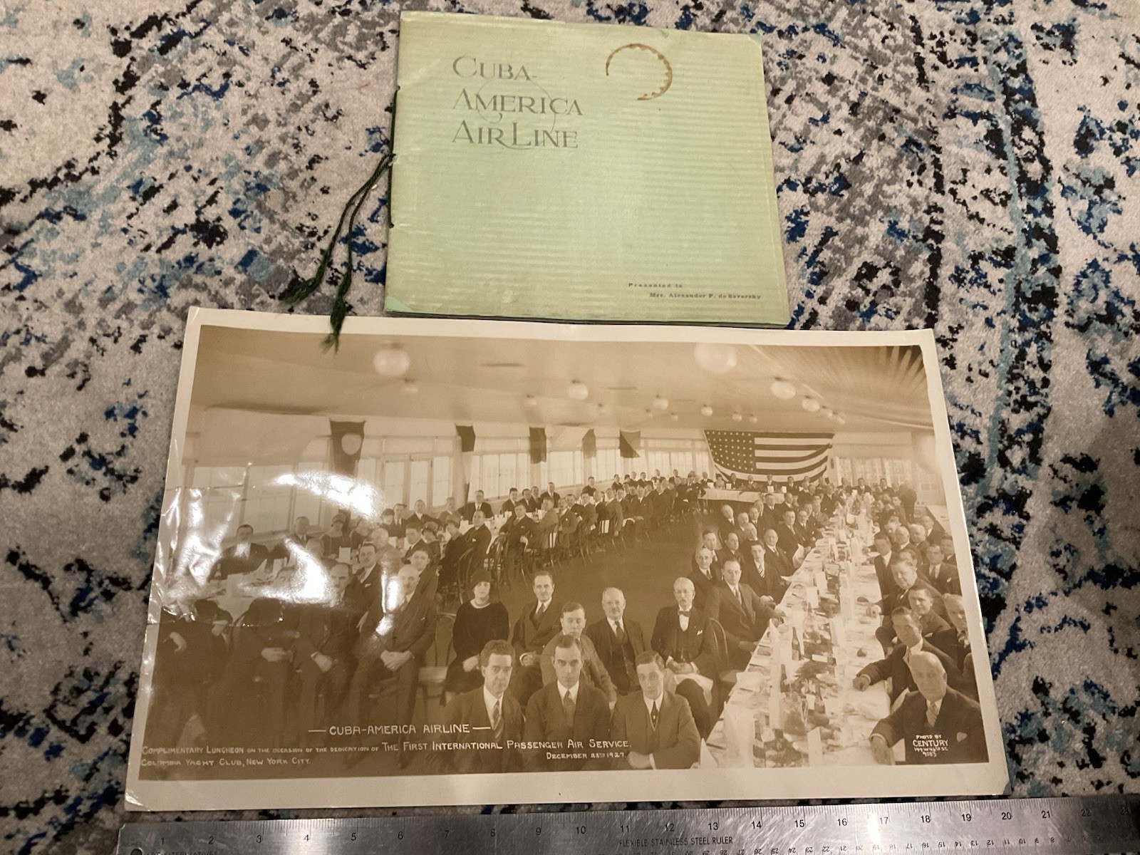 ORIG C.1927 ALEXANDER SEVERSKY OWNED CUBA AMERICA AIRLINE BROCHURE / PHOTO ORIG C.1927 ALEXANDER SEVERSKY OWNED CUBA AMERICA AIRLINE BROCHURE / PHOTO