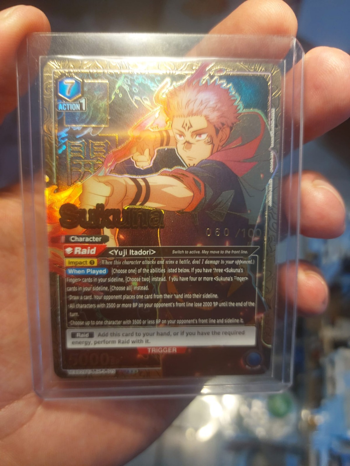 Union Arena, Jujutsu Kaisen vol 2, Sukuna numbered card 60/100 Union Arena, Jujutsu Kaisen vol 2, Sukuna numbered card 60/100