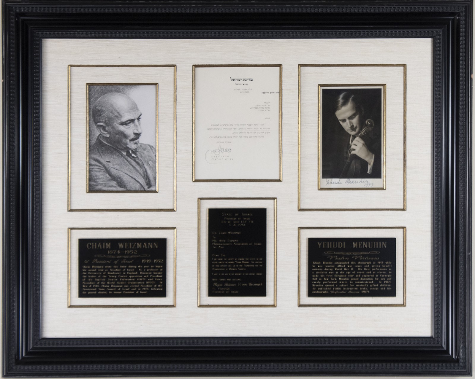 CHAIM WEIZMANN (ISRAEL) - COLLECTION WITH YEHUDI MENUHIN CHAIM WEIZMANN (ISRAEL) - COLLECTION WITH YEHUDI MENUHIN