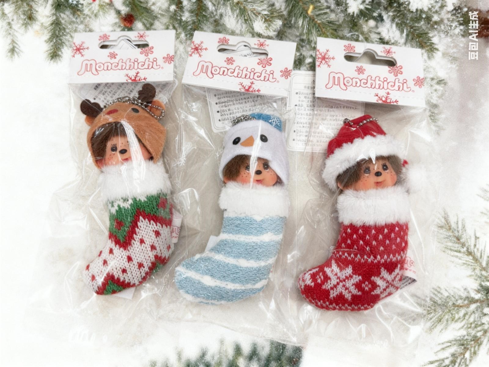 288175set Monchhichi Christmas Ornament Santa Snowman Reindeer X'Mas Mascot 3pcs 288175set Monchhichi Christmas Ornament Santa Snowman Reindeer X'Mas Mascot 3pcs