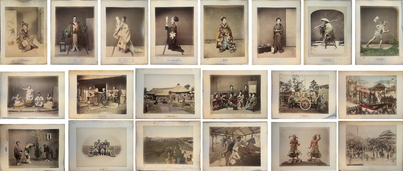Kusakabe Kimbei Meiji Era Hand-Colored Photo Album (56 Photos) 38x28cm Rare