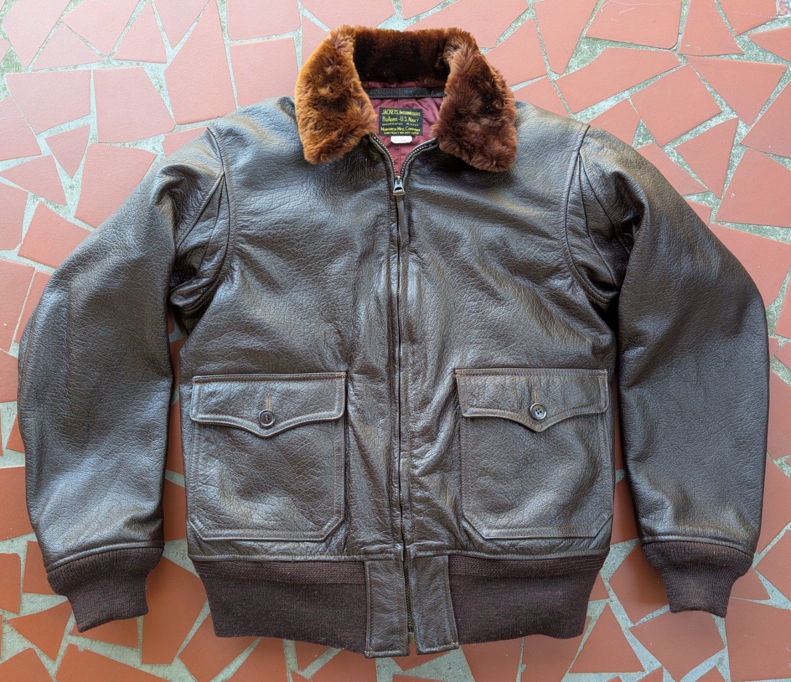 MONARCH PRE WW-2 M-422A MODEL USN LEATHER FLIGHT JACKET BUILD MONARCH PRE WW-2 M-422A MODEL USN LEATHER FLIGHT JACKET BUILD