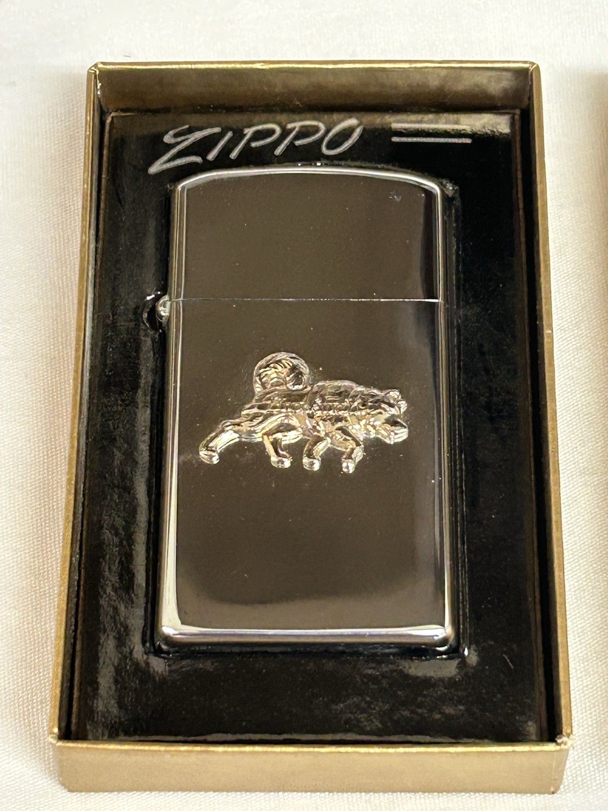 Vgt Brockway 1971 Zippo Slim Lighter- New Original Box Huskie Truck Logo Motors Vgt Brockway 1971 Zippo Slim Lighter- New Original Box Huskie Truck Logo Motors