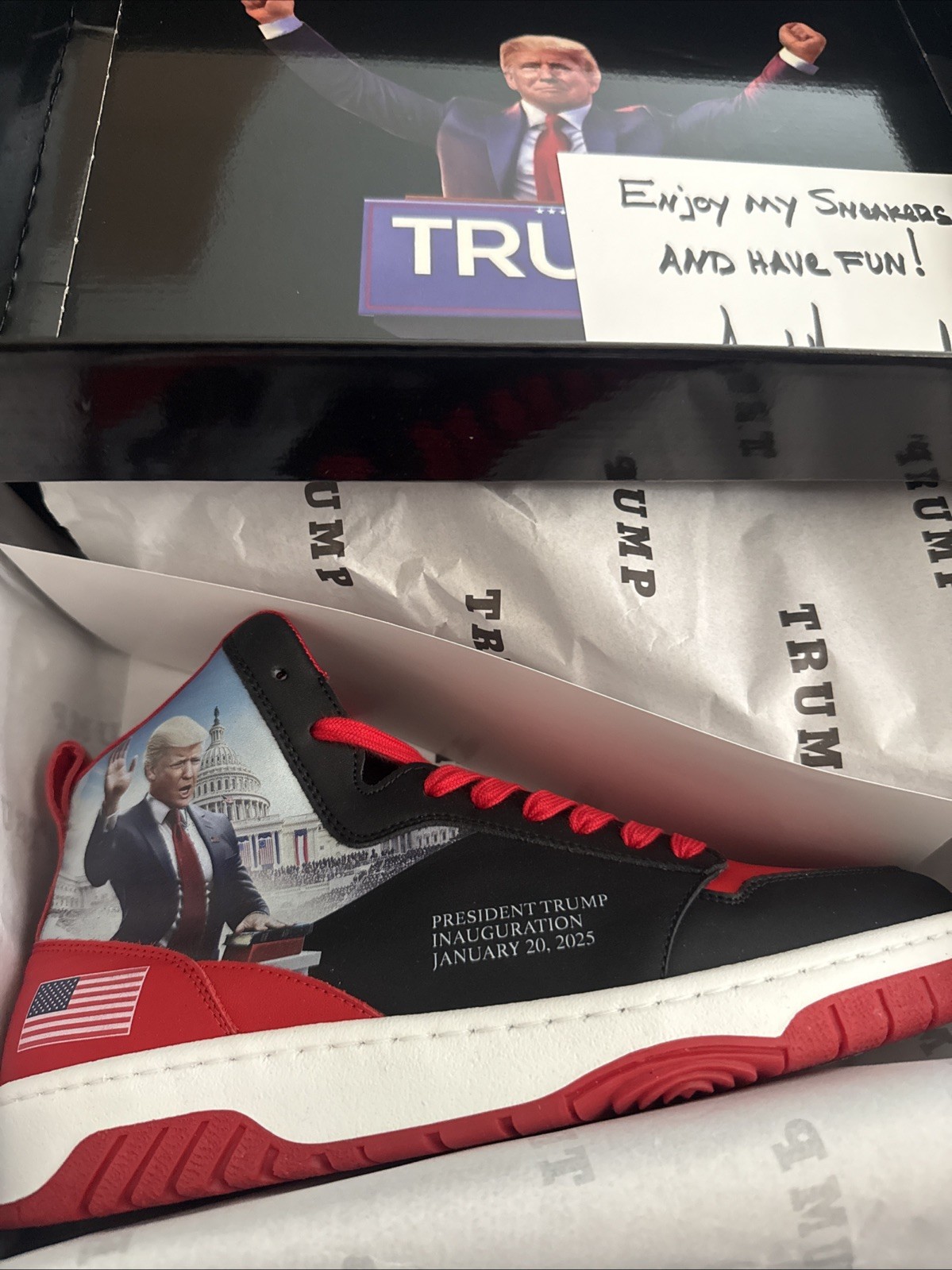 Trump Sneakers inauguration 🔥 Only 275 Made Brand New Trump Sneakers inauguration 🔥 Only 275 Made Brand New