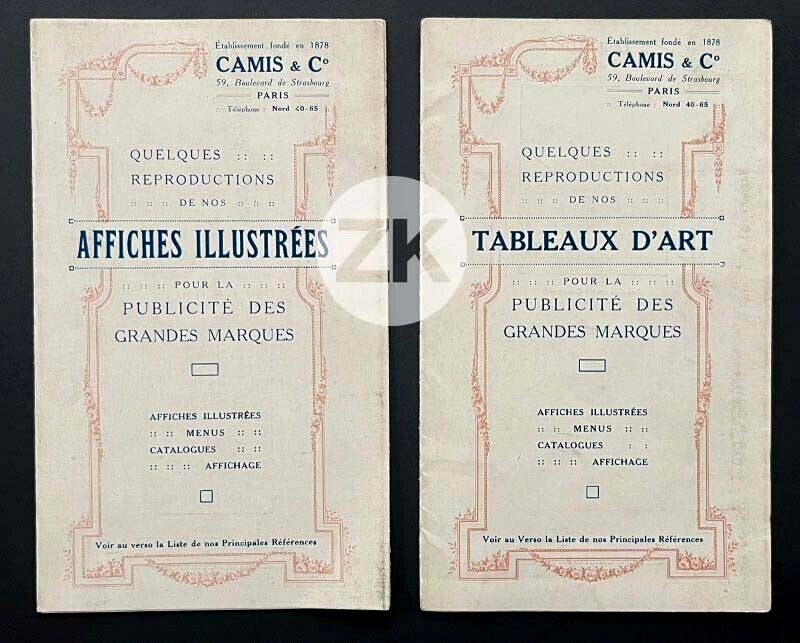 CAMIS Imp. POSTER Chocolate Meunier Lefèvre Michelin Moët & Chandon PUB 1910s